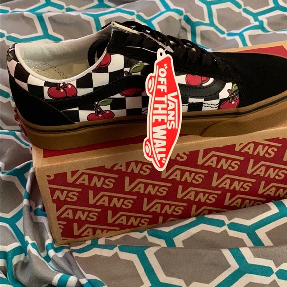 black vans with cherries